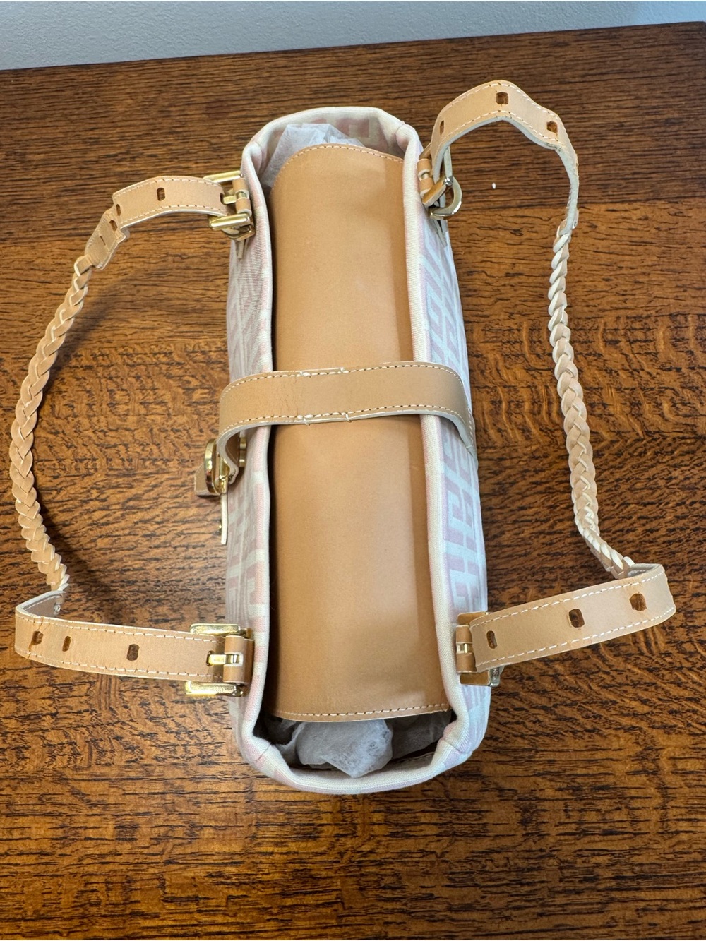 Givenchy Vintage 4G Monogram Canvas Braided Baguette Shoulder Bag w/COA - EUC - Picture 6 of 13